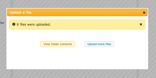 File Browser: Upload Complete