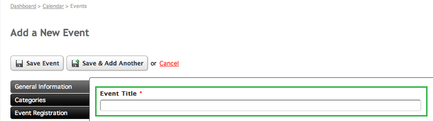 Adding Events Branch CMS Documentation Adding Events Branch CMS Documentation