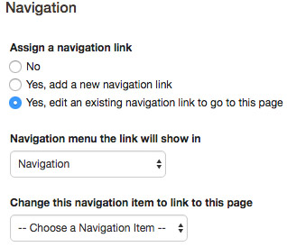 Edit navigation menu