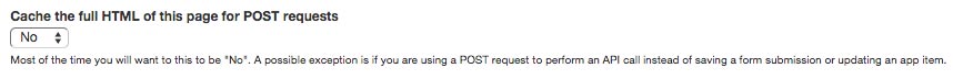 Cache POST requests