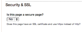 Page Security & SSL