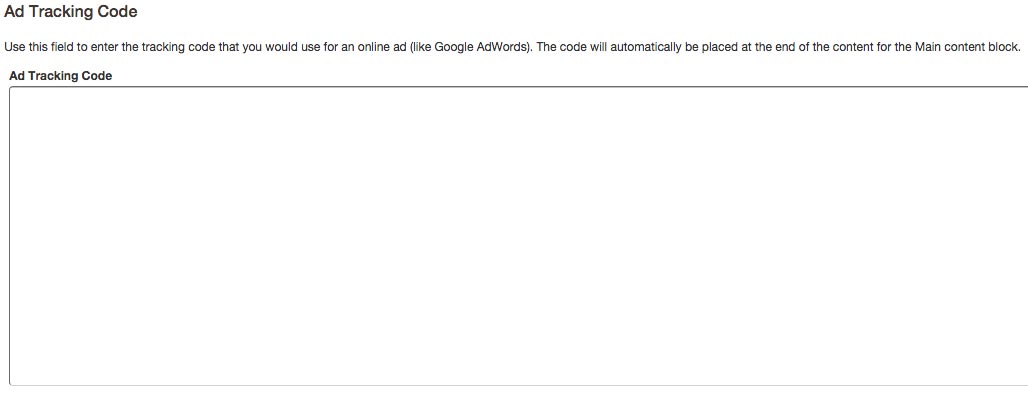 Ad tracking code