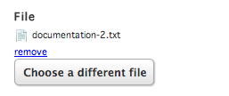 File Upload: Choose a Different File