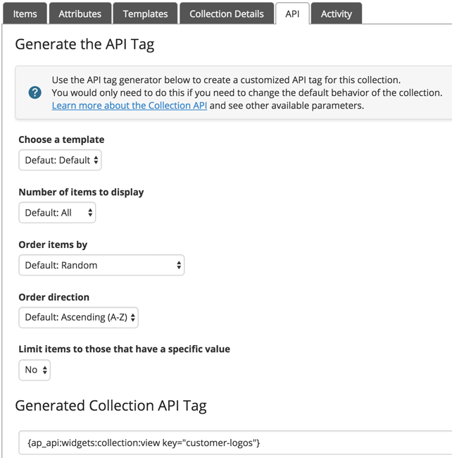 Collection API generator