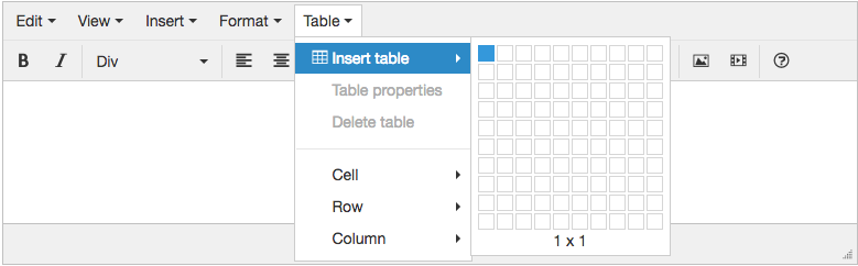 Insert Table 